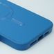Кожаный чехол Bonbon Leather Metal Style with MagSafe для Apple iPhone 11 Pro Max (6.5") Синий / Capri Blue