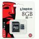Карта памяти Kingston microSDHC 8 GB Class 4 + SD adapter