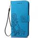 Кожаный чехол (книжка) Four-leaf Clover с визитницей для Huawei Honor 20 lite, Синий