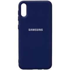 Чохол Silicone Cover Full Protective (AA) для Samsung Galaxy A02, Темно-Синий / Midnight Blue