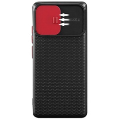 Чехол Camshield Black TPU со шторкой защищающей камеру для Apple iPhone 7 / 8 (4.7), Черный / Красный