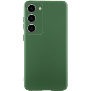 Чохол Silicone Cover Lakshmi Full Camera (AA) для Samsung Galaxy S24 FE, Зелений / Dark Green