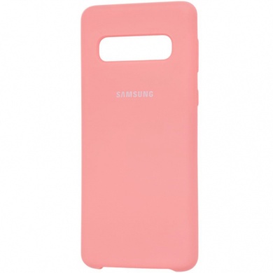 Чехол Silicone Cover (AA) для Samsung Galaxy S10+ Розовый / Cotton Candy
