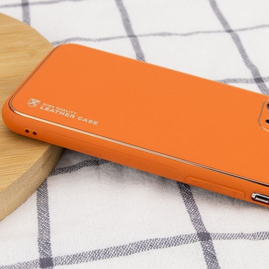 Кожаный чехол Xshield для Apple iPhone 13 Pro Max (6.7") Оранжевый / Apricot