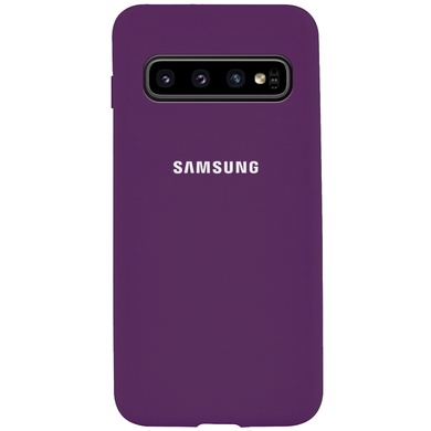 Чохол Silicone Cover Full Protective (AA) для Samsung Galaxy S10 +, Фиолетовый / Grape