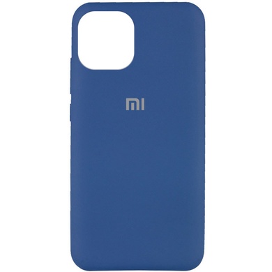 Чехол Silicone Cover Full Protective (AA) для Xiaomi Mi 11 Lite Синий / Navy Blue