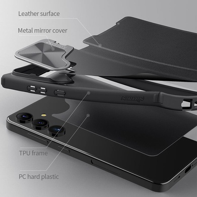 Кожаный чехол (книжка) Nillkin Qin Prop для Samsung Galaxy S24 Black
