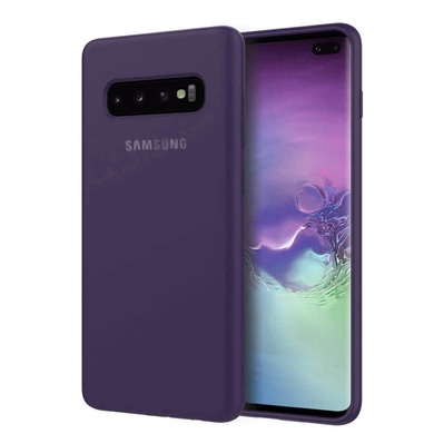 Чехол Silicone Cover Full Protective (AA) для Samsung Galaxy S10+ Фиолетовый / Grape