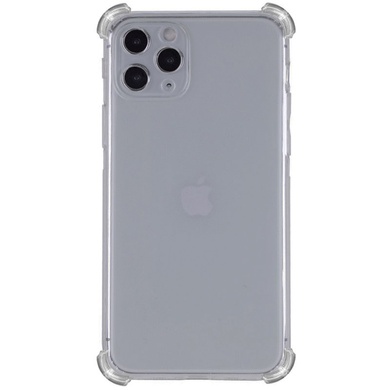 TPU чехол GETMAN Ease logo усиленные углы для Apple iPhone 11 Pro Max (6.5") Серый (прозрачный)