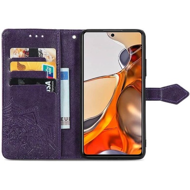 Кожаный чехол (книжка) Art Case с визитницей для Xiaomi 11T / 11T Pro Фиолетовый