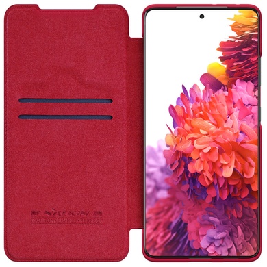 Шкіряний чохол (книжка) Nillkin Qin Series для Samsung Galaxy S21 Ultra, Червоний