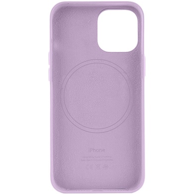 Кожаный чехол Leather Case (AA) with MagSafe для Apple iPhone 14 (6.1") Elegant purple