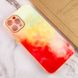 Чехол TPU+Glass Impasto abstract для Apple iPhone 12 Pro (6.1") Red yellow