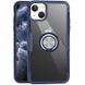 TPU+PC чохол Deen CrystalRing for Magnet (opp) для Apple iPhone 13 (6.1 "), Безбарвний / Темно-синій