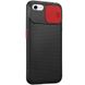 Чехол Camshield Black TPU со шторкой защищающей камеру для Apple iPhone 7 / 8 (4.7), Черный / Красный