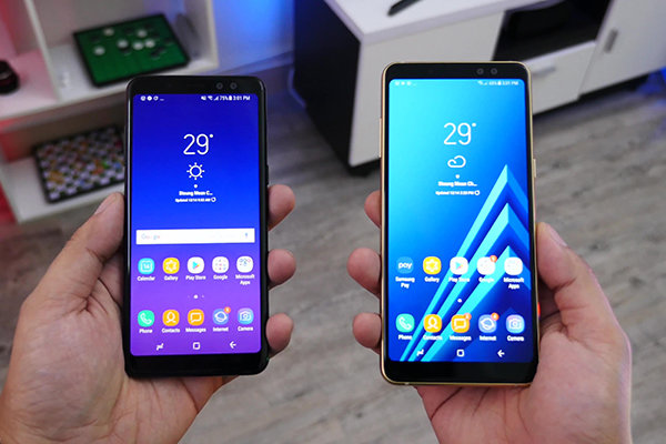 сравнение Samsung Galaxy A8 (2018) и Samsung Galaxy A8+ (2018)